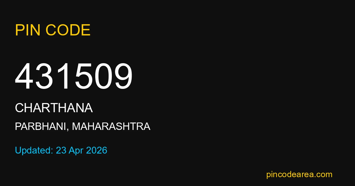 431509 Pin Code Parbhani Maharashtra