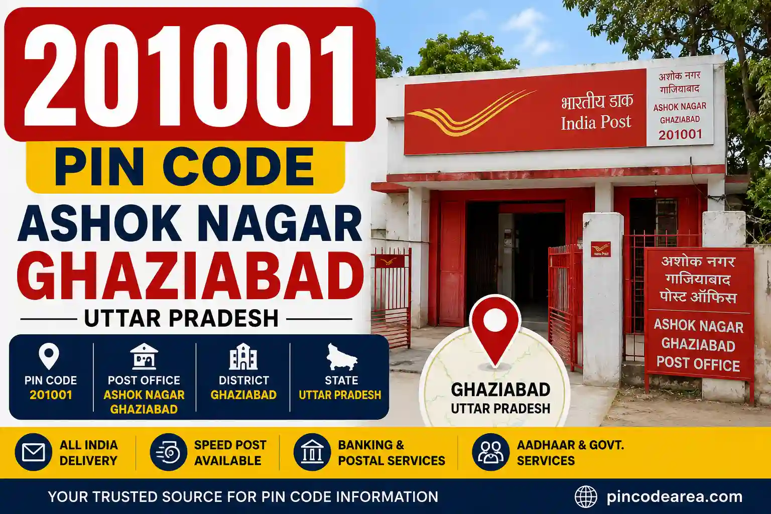 201001 Pin Code Ashok Nagar Ghaziabad Post Office Uttar Pradesh area information